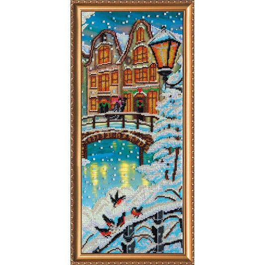 Bead Embroidery Kit Winter Bead needlepoint Beadwork DIY