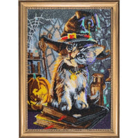 Bead Embroidery Kit Cat Beaded needlepoint Bead stitching Beadwork