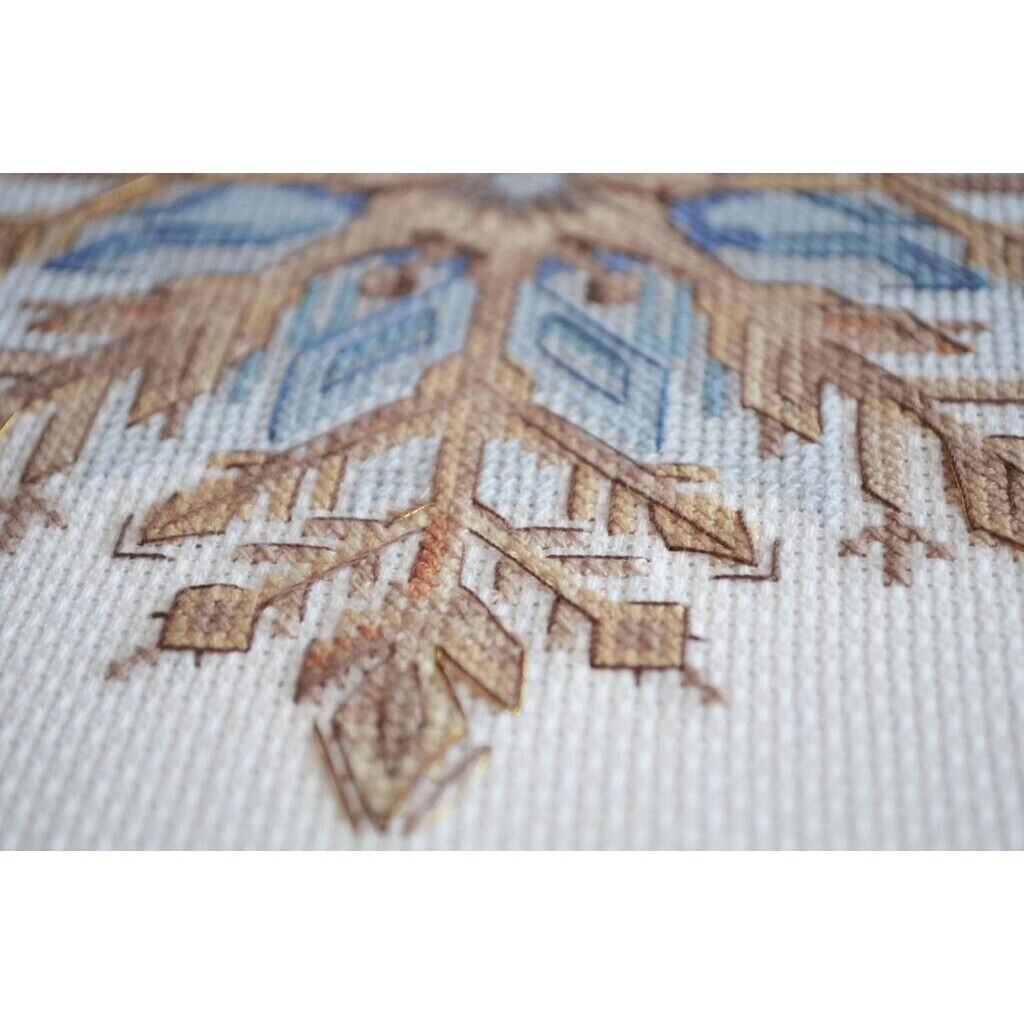 Counted Cross Stitch Kit Snowflake DIY Unprinted canvas