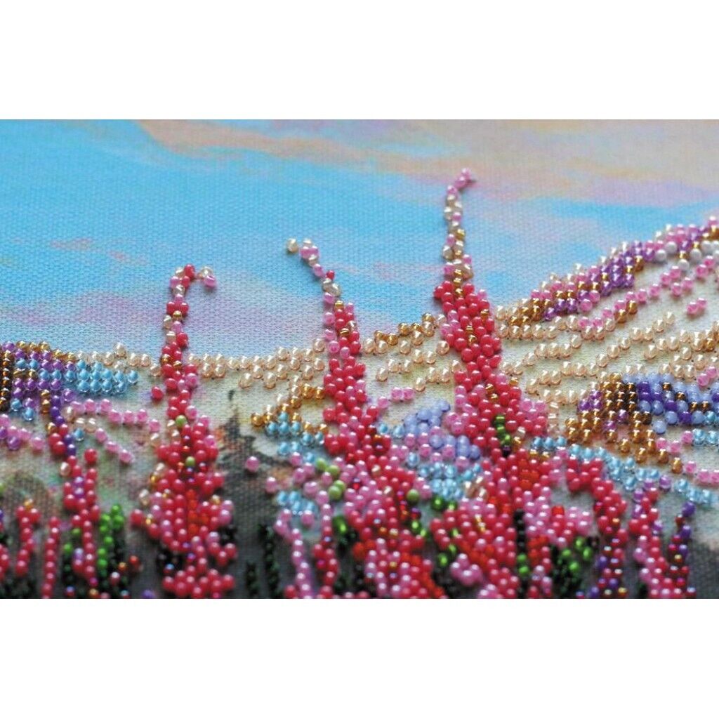 Bead Embroidery Kit Blooming Beaded stitching Bead needlepoint DIY