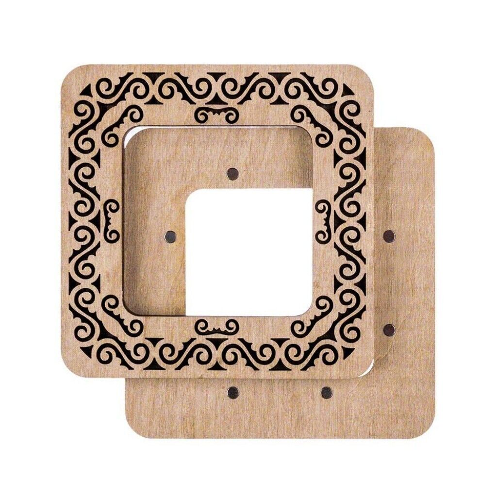 Wooden embroidery frame on magnets Magnetic embroidery frame 10x10cm 4"x4"