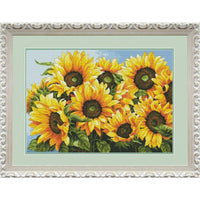 Counted Cross Stitch Kit Sunflowers DIY Unprinted canvas