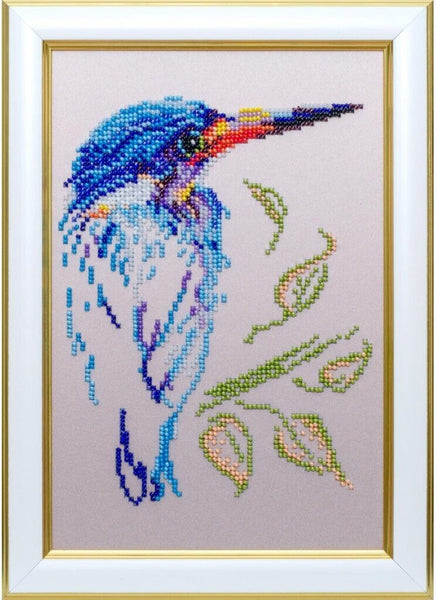 Bead Embroidery Kit Bird Beaded needlepoint Bead stitching Beadwork DIY