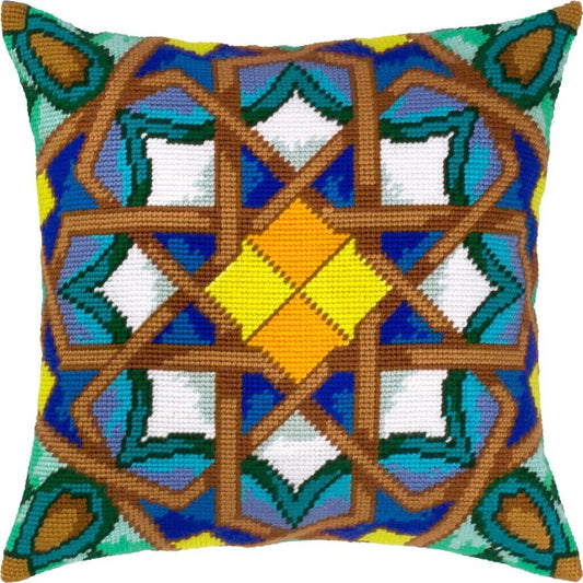 Tapestry Pillow Cover DIY kit "Marakesh" Needlepoint kit Printed canvas