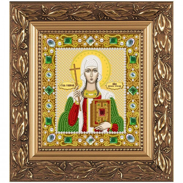 Bead Embroidery Kit Icon St. Nina DIY Bead needlepoint Beadwork