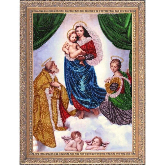 Bead Embroidery Kit Sistine Madonna DIY Bead needlepoint Beadwork