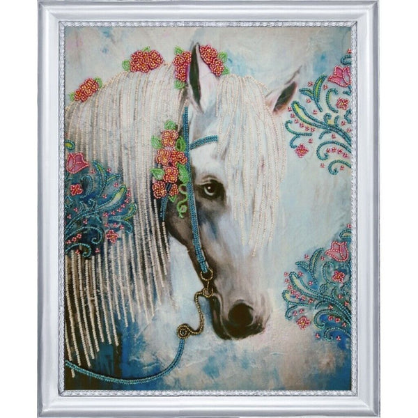 Bead Embroidery Kit Horse DIY Bead needlepoint Beadwork