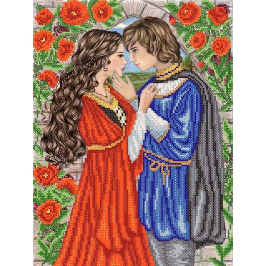 Bead Embroidery Kit Romeo and Juliet DIY Beaded needlepoint Beading Beadwork