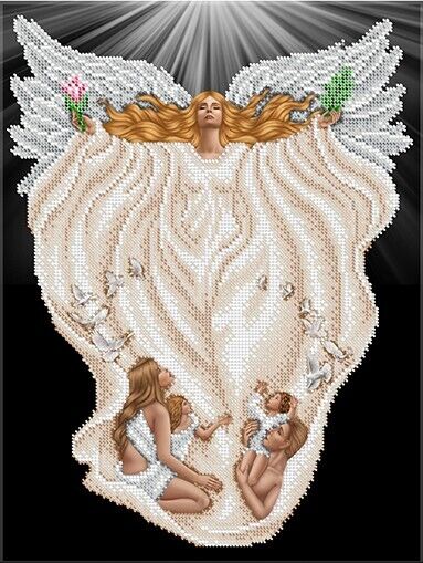 Bead Embroidery Kit Angel of Peace DIY Bead needlepoint Bead stitching Beadwork