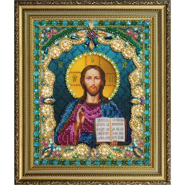 Bead Embroidery Kit Icon God Jesus Lord Beaded stitching DIY