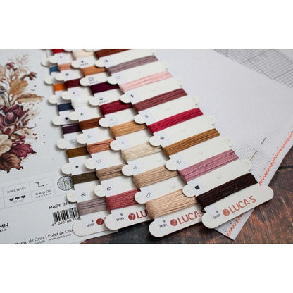 Counted Cross Stitch Kit Autumn birds Luca-S DIY Unprinted canvas