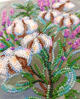 Bead Embroidery Kit Delicate flowers Bead stitching Bead needlepoint DIY