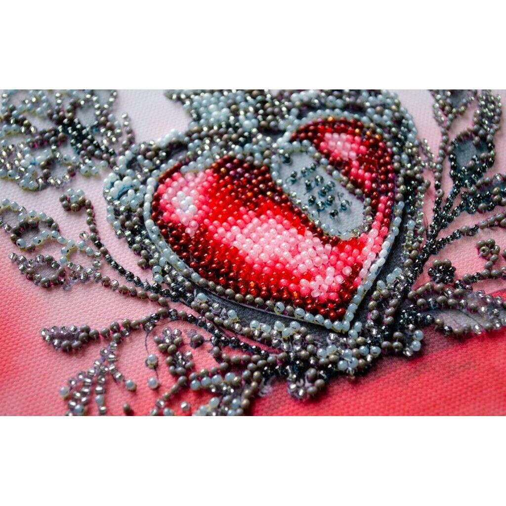 Bead Embroidery Kit Love potion Beaded stitching Bead needlepoint Beadwork DIY