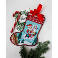 Bead Embroidery Kit Stocking XMas Christmas DIY Beading embroidery