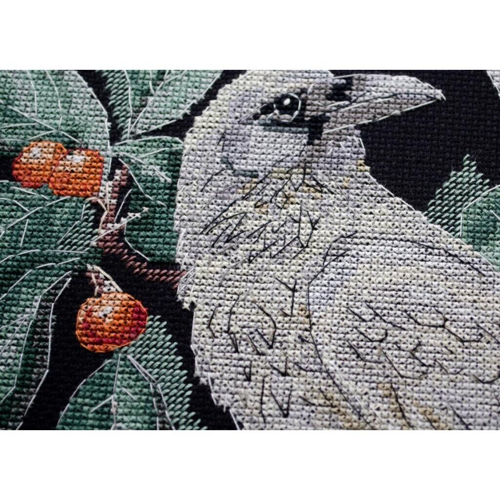 Counted Cross Stitch Kit White Crow DIY Unprinted canvas