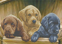 Bead Embroidery Kit Dogs DIY Beaded needlepoint Beaded stitching