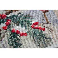 Counted Cross Stitch Kit Winter birds DIY Unprinted canvas