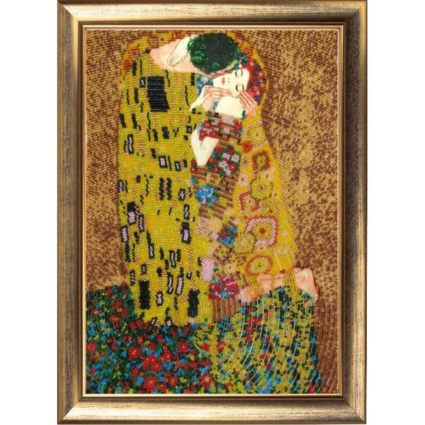 Bead Embroidery Kit Kiss Klimt DIY Bead needlepoint Beadwork