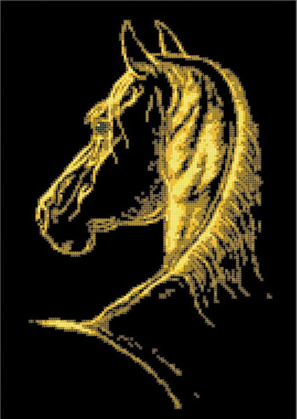 Bead Embroidery Kit Horse Beaded needlepoint Beaded stitching DIY