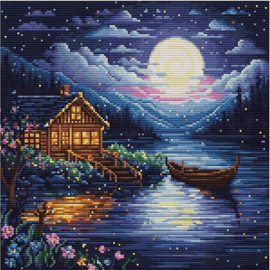 Gobelin kit Tapestry embroidery Kit Spring night Luca-S DIY Unprinted canvas