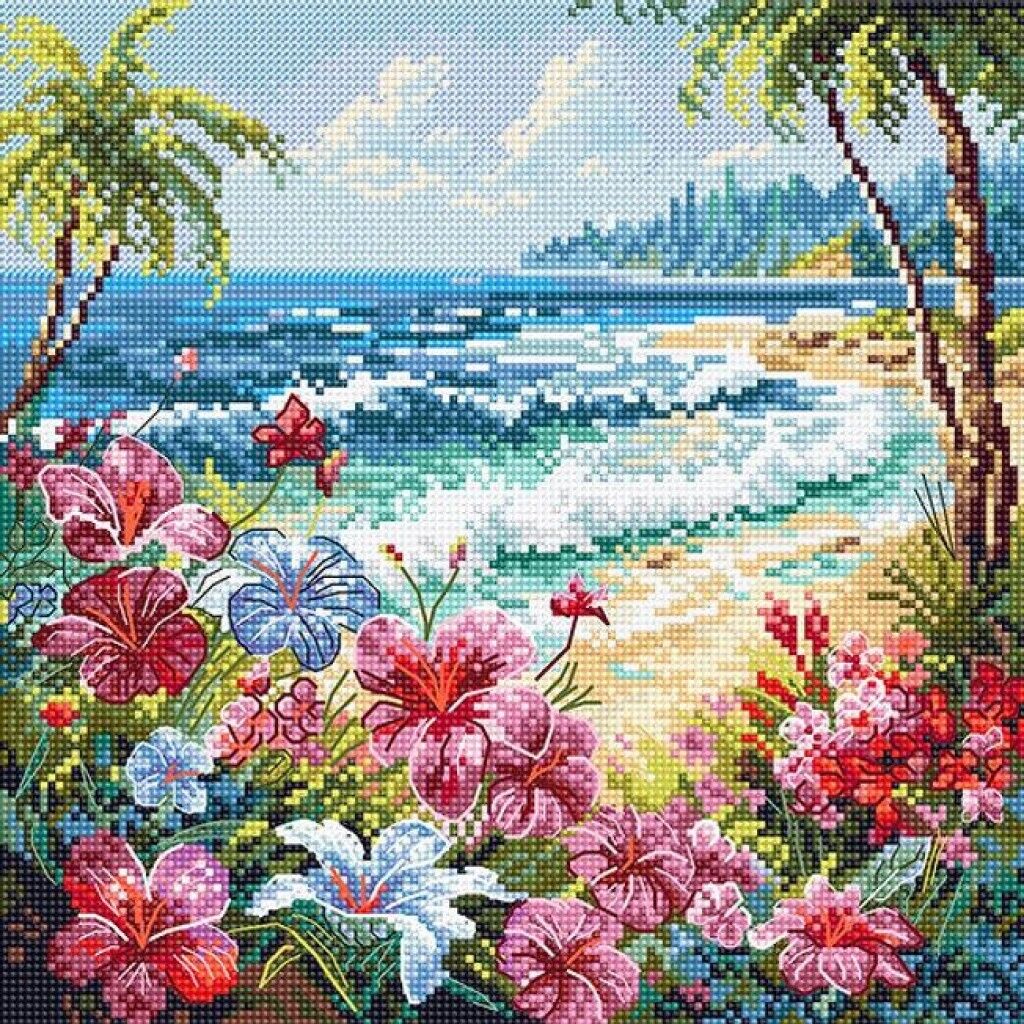 Counted Cross Stitch Kit Paradise DIY Letistitch Unprinted canvas