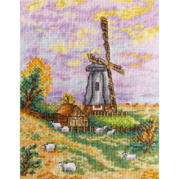 Counted Cross Stitch Kit Mill DIY Unprinted canvas