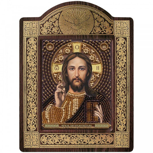 Bead Embroidery Kit Icon God Jesus Lord DIY Bead needlepoint Beadwork