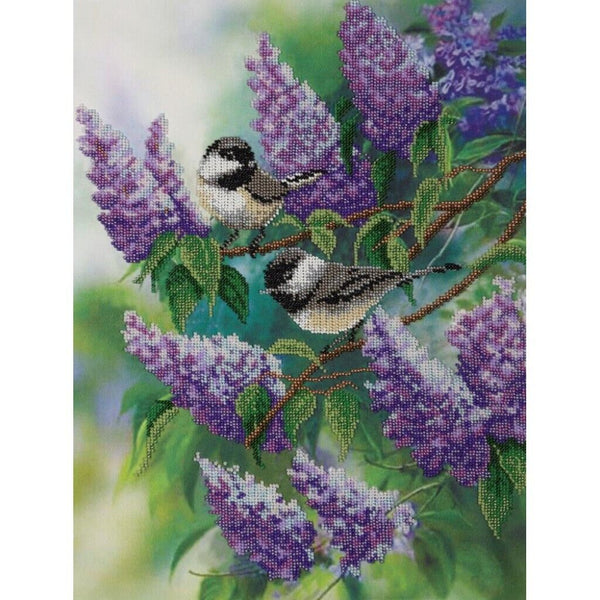 Bead Embroidery Kit Birds Beaded needlepoint Bead stitching Beadwork DIY