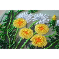 Bead Embroidery Kit Dandelions Beaded stitching Beadwork Bead needlepoint DIY