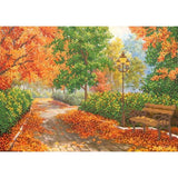 Bead Embroidery Kit Autumn Fall DIY Beaded needlepoint Beaded stitching