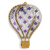 Bead Embroidery Kit on Plastic Purple balloon DIY Christmas tree toy