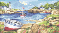 Full Bead Embroidery Kit Seascape DIY Bead needlepoint Beaded stitching