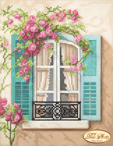 Bead Embroidery Kit Window to Paris Beaded needlepoint Beaded stitching DIY