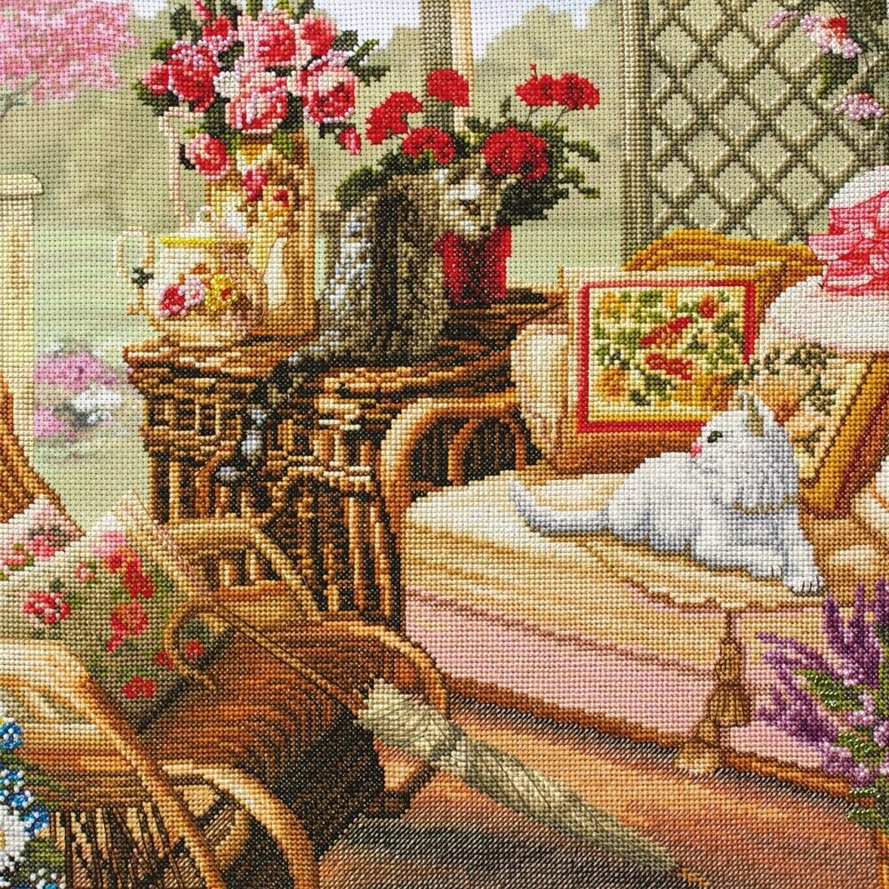Counted Cross Stitch Kit Summer DIY Unprinted canvas