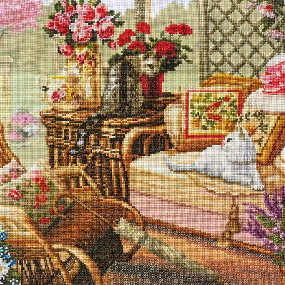 Counted Cross Stitch Kit Summer DIY Unprinted canvas