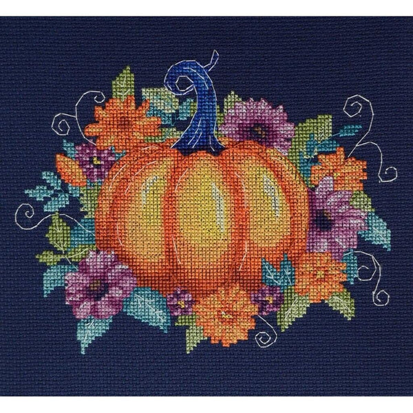 Counted Cross Stitch Kit Autumn pumpkin DIY Unprinted canvas