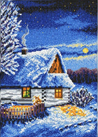 Full Bead Embroidery Kit Winter DIY Beaded needlepoint Beaded stitching