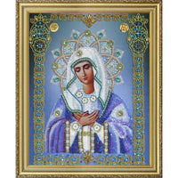 Bead Embroidery Kit Icon Virgin Mary Mother of God Beaded stitching DIY