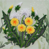 Bead Embroidery Kit Dandelions Beaded stitching Beadwork Bead needlepoint DIY