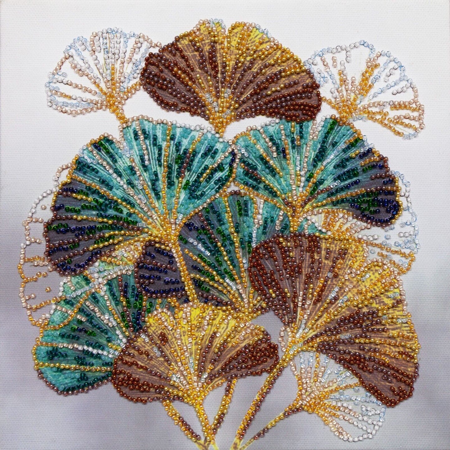 Bead Embroidery Kit Flowers Beaded stitching Beadwork Bead needlepoint DIY