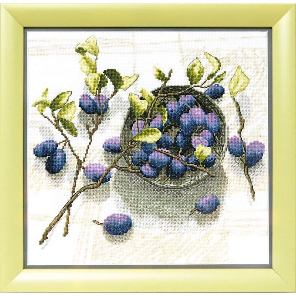 Counted Cross Stitch Kit Plum flavor DIY