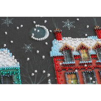 Bead Embroidery Kit Christmas town Bead stitching Bead needlepoint DIY