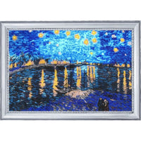 Bead Embroidery Kit Starry night over the Rhone Bead needlepoint Bead stitching