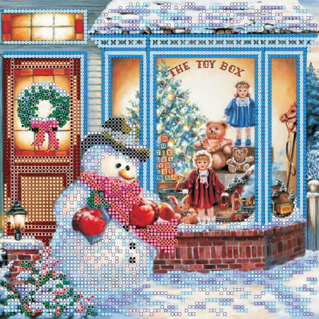 Bead Embroidery Kit Christmas store Bead stitching Bead needlepoint DIY