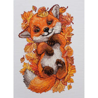 Counted Cross Stitch Kit Fox DIY Unprinted canvas