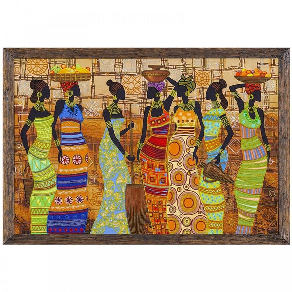 Bead Embroidery Kit African beauties DIY Beaded needlepoint Beaded stitching