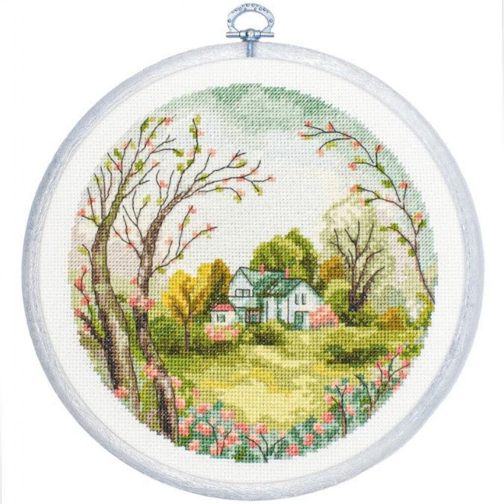 Counted Cross Stitch Kit Spring DIY Luca-S Unprinted canvas