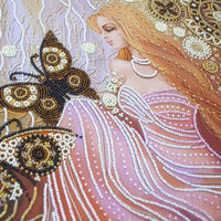 Bead Embroidery Kit Forest Nymph DIY Beaded needlepoint Beaded stitching