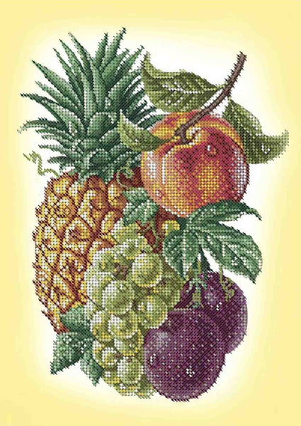 Bead Embroidery Kit Fruits DIY Beaded needlepoint Beaded stitching