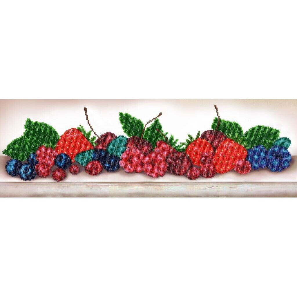 Bead Embroidery Kit Berry boom Beaded stitching Beadwork Beading DIY